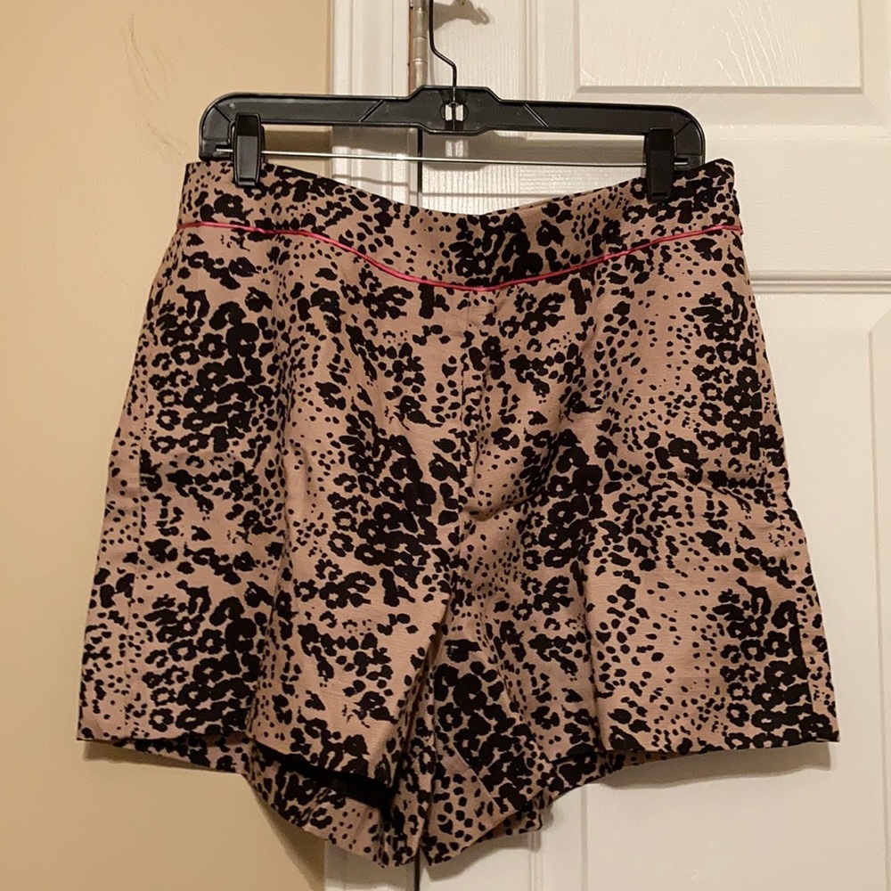 JCrew trouser shorts in leopard print
